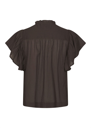 Vinsa s voile top Dark Brown Neo Noir 